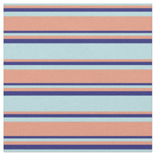Tissu Bleu en poudre, Saumon foncé et bleu nuit