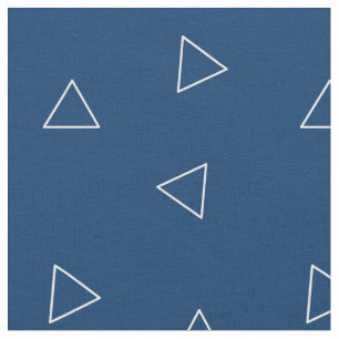 Tissu bleu et blanc de triangle par Stickelberry
