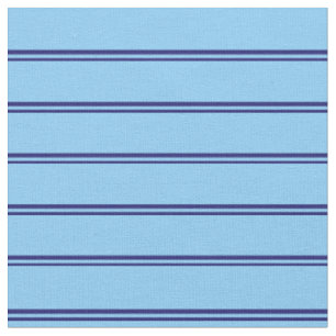 Tissu Bleu et ciel clair de minuit rayures bleues