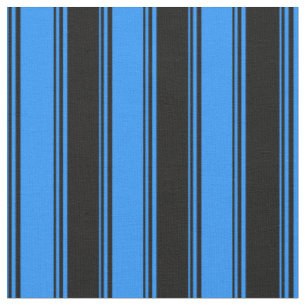 Tissu Bleu et noir Motif de rayures