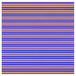 Tissu Bleu et Saumon foncé Motif de rayures de couleur