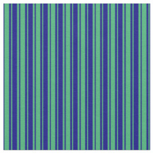 Tissu Bleu et vert mer Motif à carreaux/rayures