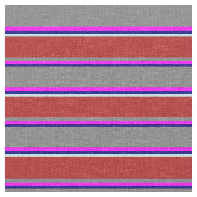 Tissu Bleu, Fuchsia, Gris, Rouge & Turquoise (Fermer)
