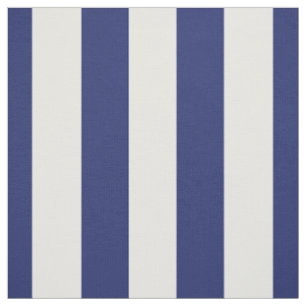 Tissu Bleu marine et blanc 1,5" motif de rayures