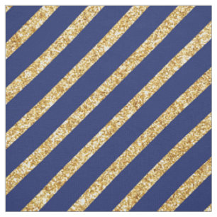 Tissu Bleu marine et motif diagonal de rayure de parties