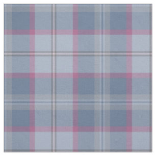 Tissu bleu pastel et rose Tartan