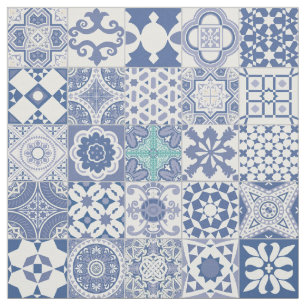 Tissu Bleu pastel marocain