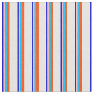 Tissu Bleu, rose clair, bleu ciel profond, rouge et blan