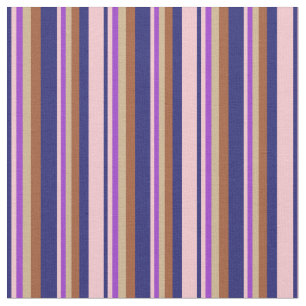 Tissu Bleu, rose, Orchidée foncée, Tan & Sienna