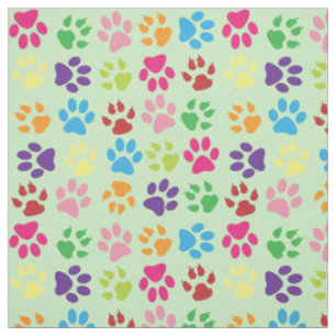 Tissu Bleu rose pourpre Vert orangé Pâtes de chien