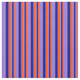 Tissu Bleu rouge, bleu foncé et bandes violettes