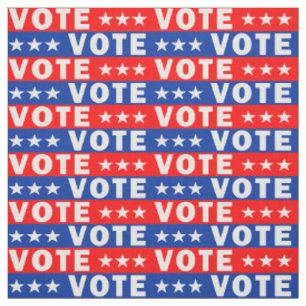 Tissu Bleu rouge. Parti politique. Votes, élections.Ét