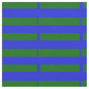 Tissu bleu royal, vert d'île, pied, rayures, barrées