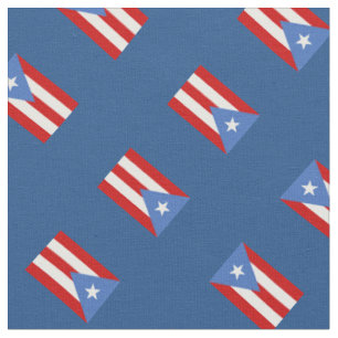 Tissu Bleu : Traditionnel : Drapeau de Porto Rico