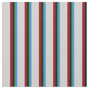Tissu Bleu, Vert mer, Noir, Rouge foncé et gris clair