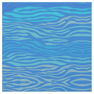 Tissu Bleu Zèbre