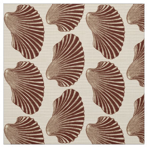 Tissu Bloc de coquille de saint Jacques Impression, Brow