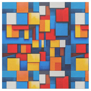 Tissu Blocs abstraits colorés