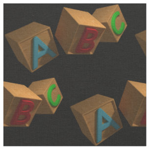 Tissu blocs de l'alphabet 3D