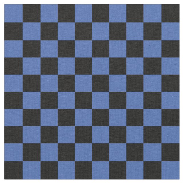 Tissu Blue & Black Checkerboard (Fermer)