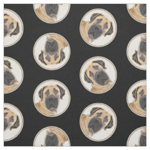 Tissu Boerboel Peinture Fawn Rouge Mastiff Animal de com