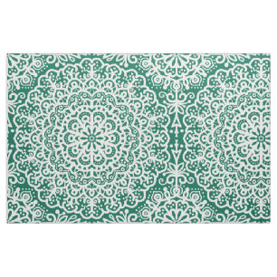 Tissu Bohème Mandala dentelle Emeraude Vert Bijou Tone