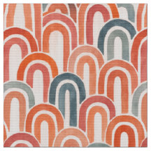 Bohemian arch fish scale painted pattern