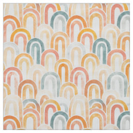 Tissu Bohemian arch fish scale painted pattern