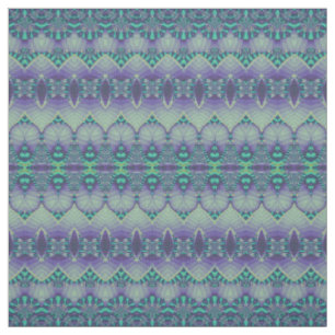 Tissu Boho Chic Turquoise Purple Motif