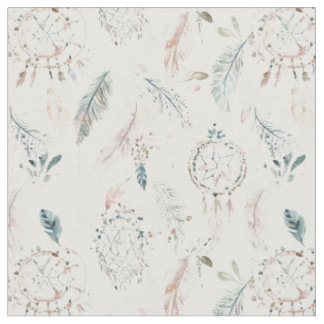 Tissu BOHO DREAMWEAVER et Plumes