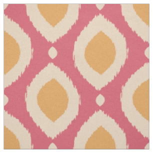 Tissu Boho Ikat Imprimer Fille Motif tribale de moutarde