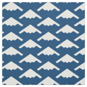 Tissu Bombardier bleu B-2 Spirit furtif Motif sur bleu