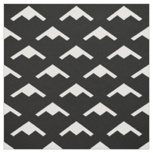 Tissu Bombe blanc B-21 Raider Stealth Motif sur noir