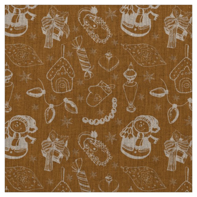 Tissu bonhomme de neige (Échantillon)