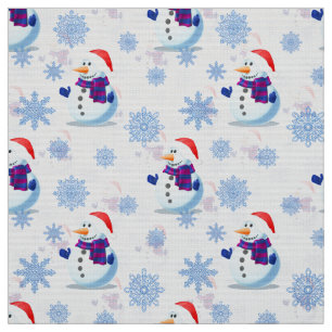 Tissu Bonhomme de neige de Noël