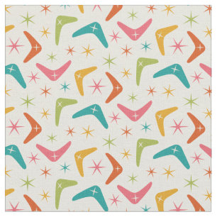 Tissu Boomerang du milieu du siècle avec des starburts r