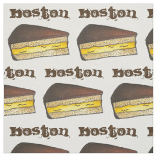 Tissu BOSTON MA Massachusetts Cream Pie Slice Foodie