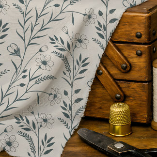 Tissu Botanique Bohème Neutre