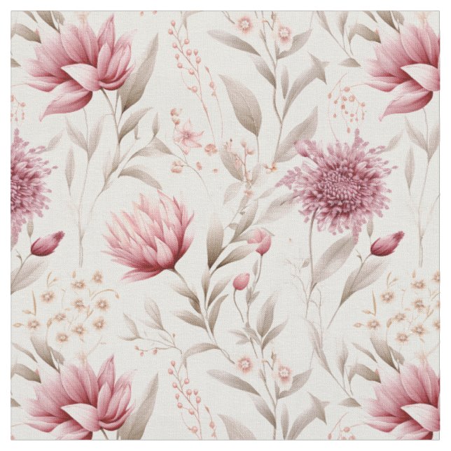 Tissu Botanique rose rustique design confortable (Fermer)
