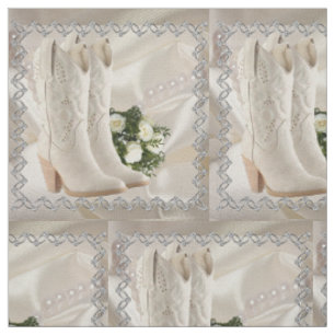 Tissu Bottes De Cowboy Mariage Occidental Avec Fleurs Ti