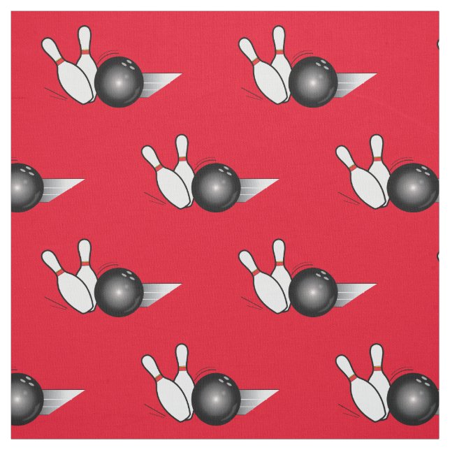 Tissu Boule et goupilles de bowling (Échantillon)