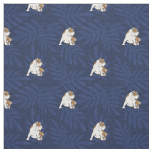 Tissu Bouledogue bleu de Lauae