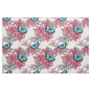 Tissu Bouquet tropical