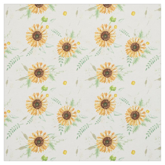 Tissu Bouquets de tournesol et de marais (Échantillon)