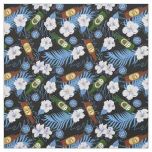 Tissu Bouteilles de bière Fleurs tropicales Chemise Hawa
