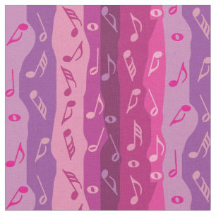 Tissu Boutons de notes de musique colorée