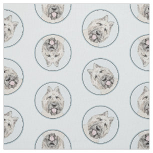 Tissu Bouvier des Flandres Peinture Faune Brindle Dog Ar
