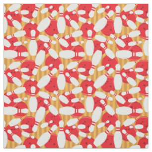 Tissu Bowling Balls et White Bowling Pins Enfants Motif