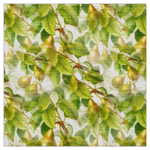 Tissu Branches de poires et Motif de poires