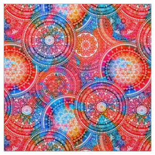 Tissu Bright Bohemian Boho Hippy Chic Motif